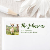 Bébé mignon Alpaca Retourner l'adresse Étiquettes (En situation)