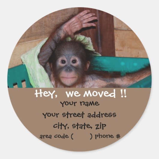 Bébé mignon animal retour Adresse Étiquettes (Devant)