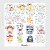 Bébé mignon Animaux Sticker Pack #006 (Feuille)