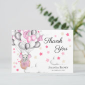 Bébé mignon Baby shower à ballon éléphant | MERCI (Debout devant)