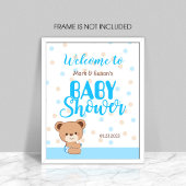 Bébé mignon Baby shower Affiche de bienvenue - Gar