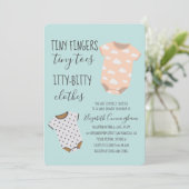 Bébé mignon Baby shower Fête Invitation (Debout devant)