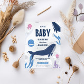 Bébé mignon baleine Baby shower Invitation