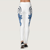 Bébé mignon Bleu Cerisier Fleur Spandex Leggings (Dos)