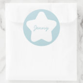 Bébé mignon Blue Star Nom personnalisé Sticker (Sac)