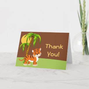 Bébé mignon Carte de remerciements tigre