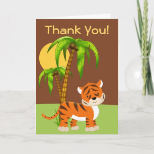 Bébé mignon Carte de remerciements tigre