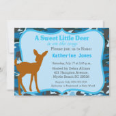 Bébé mignon cerf Baby shower Invitation (Devant)