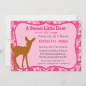 Bébé mignon cerf Baby shower Invitation (Devant)