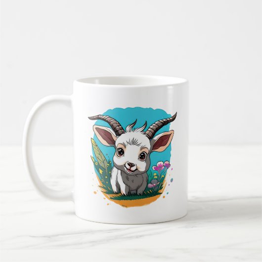 Bébé mignon chèvre Mug (Gauche)
