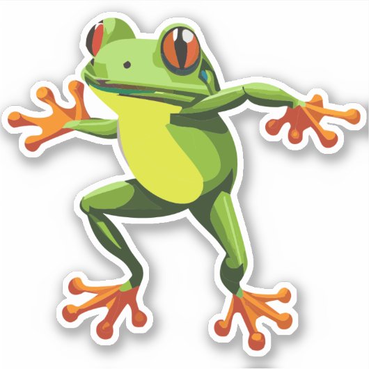 Bébé mignon Dancing Arbre Frog Sticker (Devant)