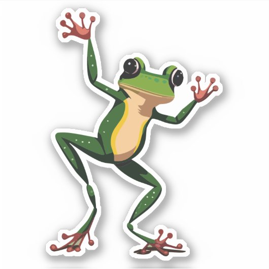 Bébé mignon Dancing Arbre Frog Sticker (Devant)