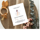 Bébé mignon dans Baby shower en fleur Invitation