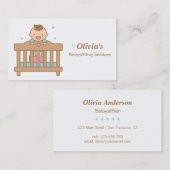 Bébé mignon dans les cartes de visite de garde (Devant / Derrière)