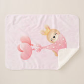 Bébé mignon dans une couverture de coeur (Devant (Horizontal))