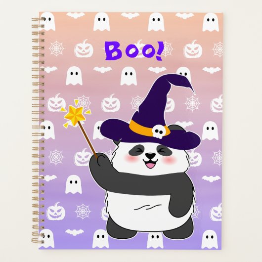 Bébé mignon de Halloween Panda sorcière magique (Devant)