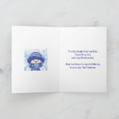 Bébé mignon de neige, ęr Noël, carte de bébé (Intérieur)