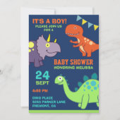 Bébé mignon Dinosaur Baby shower Invitation (Devant)