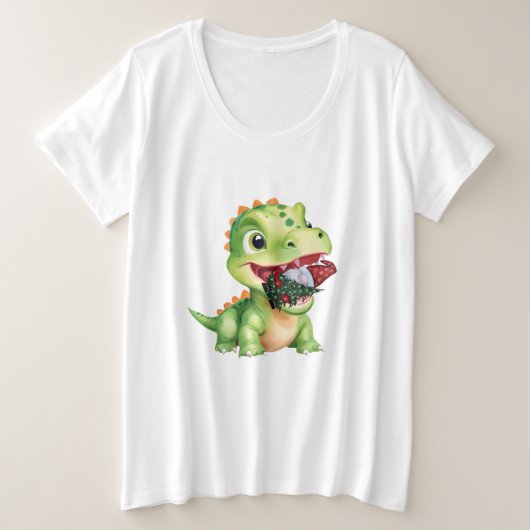 Bébé mignon Dinosaur manger Gnome Noël arbre fête (Design devant)