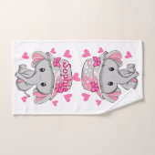 Bébé mignon Eléphant fille (Serviette à main)