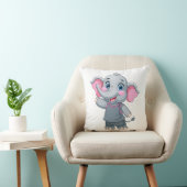 Bébé mignon Eléphant Jetant Oreiller (Chaise)