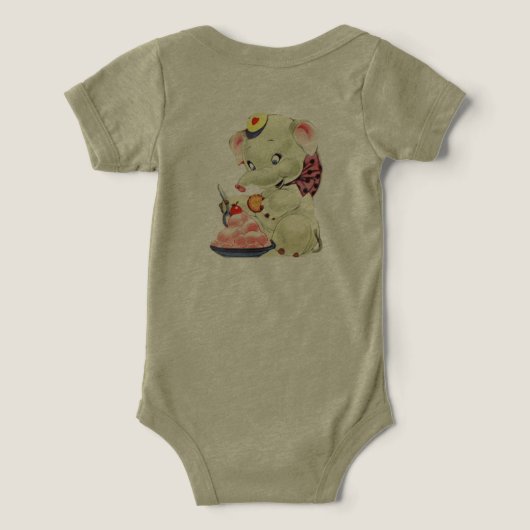 Bébé mignon Eléphant Mange (Design Verso)