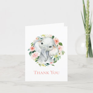 Bébé mignon éléphant Merci floral