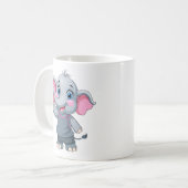 Bébé mignon Eléphant Mug (Devant gauche)