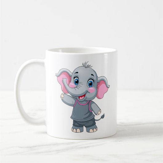 Bébé mignon Eléphant Mug (Gauche)