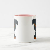 Bébé mignon en caricature Rottweiler Mug (Centre)