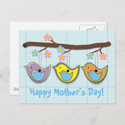 Bébé mignon enceinte bleu carte postale de la Fête (Devant / Derrière)