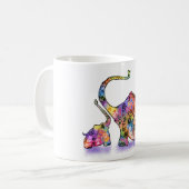 Bébé mignon et maman Eléphant Mug (Devant gauche)