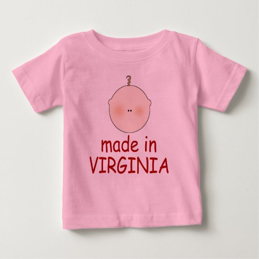 Bébé mignon fait dans le T-shirt de la Virginie (Devant)