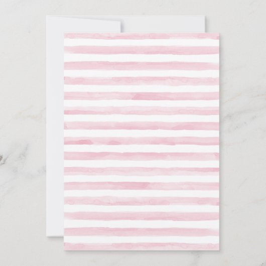 Bébé mignon fille éléphant bébé douche Invitations (Dos)