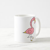 Bébé mignon Flamant rose café Mug (Devant droit)