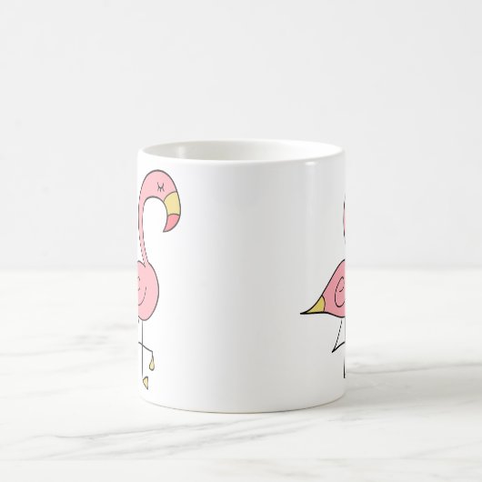 Bébé mignon Flamant rose café Mug (Centre)