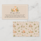 Bébé mignon Fox Woodland Apportez une carte de boî (Devant / Derrière)