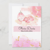 Bébé mignon fraise "C’est une fille" faire-part (Devant)