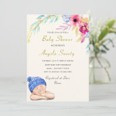 Bébé mignon garçon douche Invitation Exemple (Debout devant)