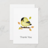 Bébé mignon Goldfinch Bird Merci Carte de note (Devant / Derrière)