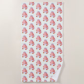 Bébé mignon Hippo Drôle serviette de plage (Devant)