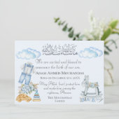 Bébé mignon islamique Faire-part de naissance (Debout devant)