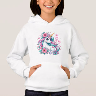 Bébé mignon licorne avec fleurs pour femmes et fil