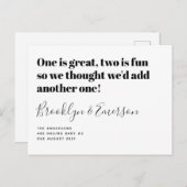 Bébé mignon Numéro 3 Faire-part de grossesse (Devant / Derrière)