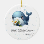 Bébé mignon ornement Baby shower baleine (Dos)