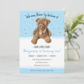 Bébé mignon Ours Anniversaire Invitation (Debout devant)