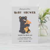 Bébé mignon Ours avec maman Ourson Carte de Douche (Debout devant)