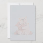Bébé mignon Ours avec maman Ourson Carte de Douche (Dos)