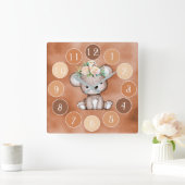 Bébé mignon Ours Enfants Horloge murale (Maison)