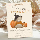 Bébé mignon Ours Halloween Anniversaire Invitation